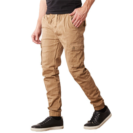 Mens Cargo Jogger Pants Sweatpants Cotton Twill Combat Stretch Active Trousers