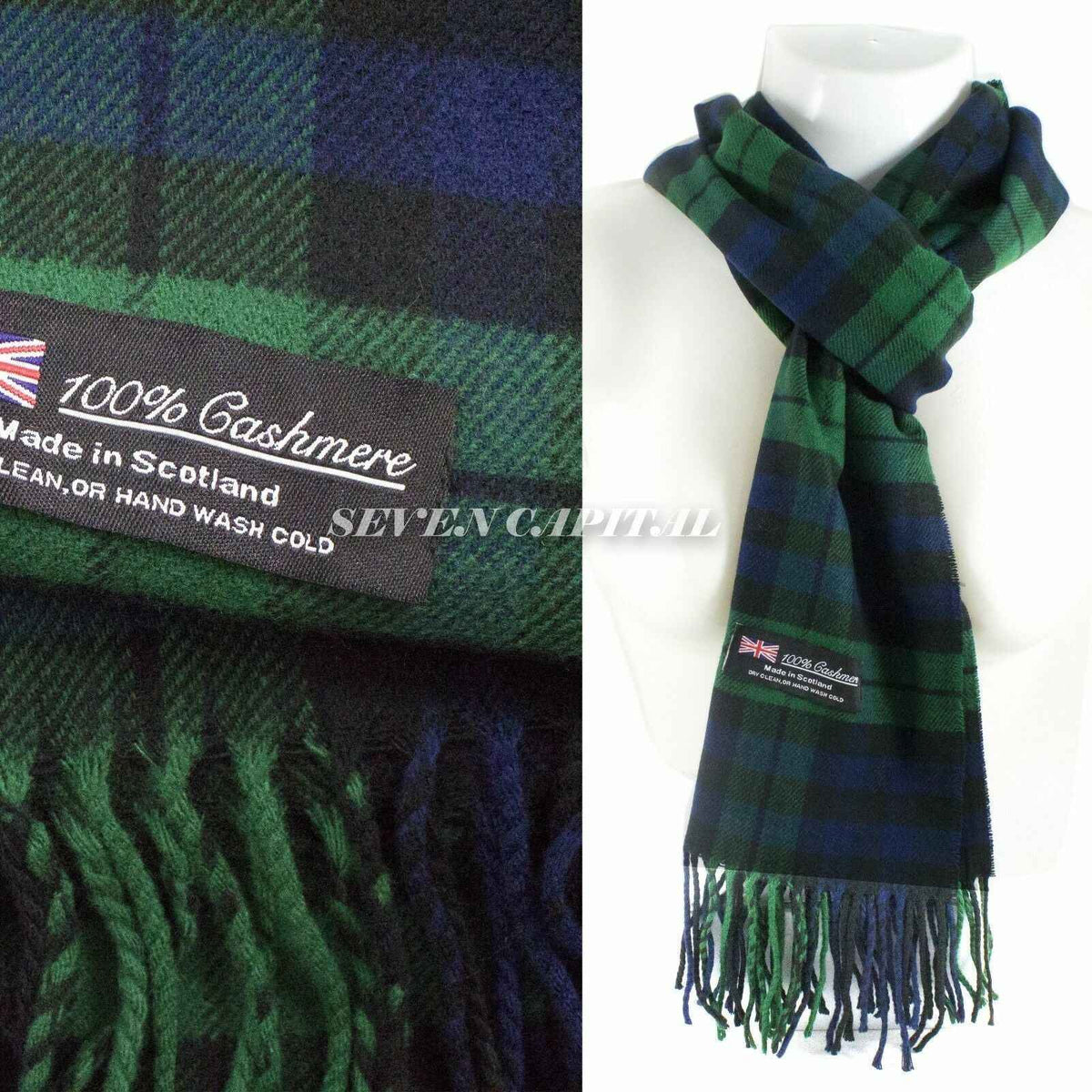 Mens Womens Winter Warm SCOTLAND Made 100% CASHMERE Scarf Scarves Plaid Wool