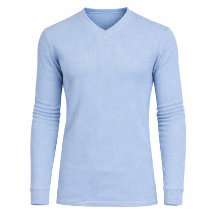 Men's Long Sleeve Waffle Thermal Shirt Tee -Crew Neck Layering Color & Size NEW