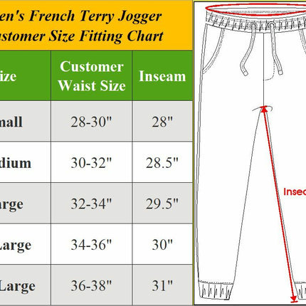 Mens Jogger Pants Sweatpants French Terry Active Gym Lounge Sleep Slim Fit NEW