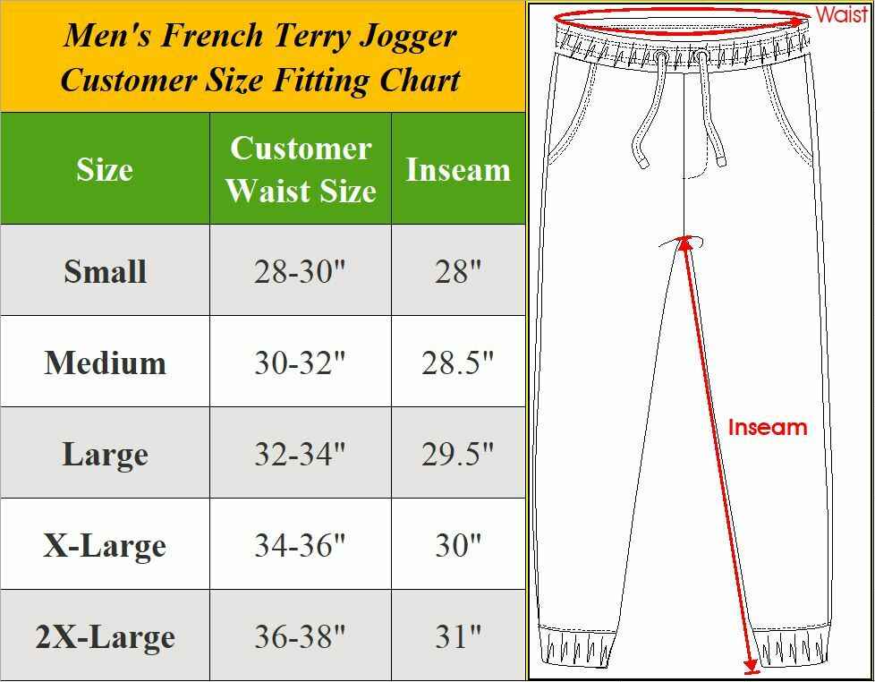 Mens Jogger Pants Sweatpants French Terry Active Gym Lounge Sleep Slim Fit NEW