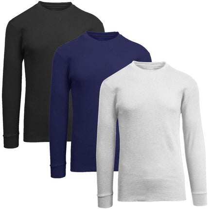 Men's 3-Pack Classic Soft Knit Thermal Shirts – Ribbed & Warm (Sizes- S-2XL) NEW