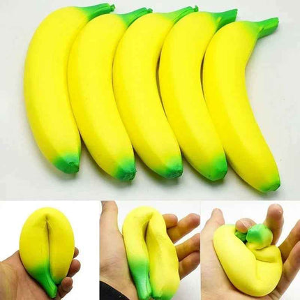 Jumbo Banana Squishy Toy Stress Reliever Slow Rising Squeeze Fruit