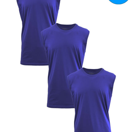 Mens Muscle Tank T-Shirt Cool Mesh Colors Workout Fitness Lounge Running 3-PACK