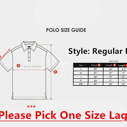 Men's Polo Shirt Dri-Fit Golf Sports Plain Cotton Jersey T Shirt Short Sleeve - PremiumBrandGoods