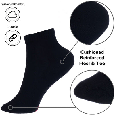 3-12 Pairs Mens Plain Solid Cotton Sports Ankle Athletic Socks Low Cut Size 9-13 - PremiumBrandGoods