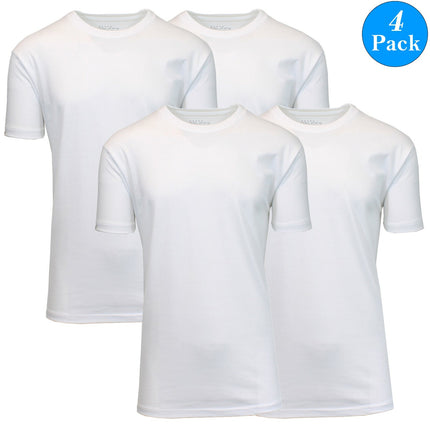 Mens Short Sleeve Brushed Cotton Regular Tee T-Shirt Summer Colors Lounge 4-Pack