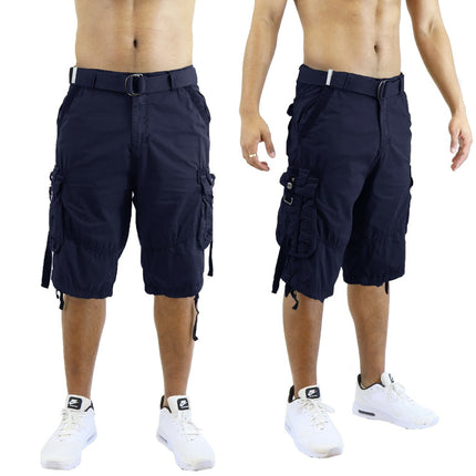 Mens Vintage Cargo Utility Shorts Includes belt Perfect for Camping and Hiking