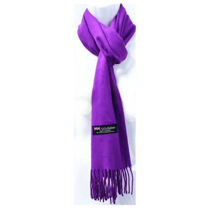 Winter Unisex Plain Solid Scarves 100% Cashmere Wool Warm Scarf Made in Scotland - PremiumBrandGoods
