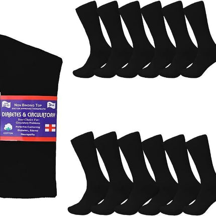 Diabetic Socks, Non-Binding Circulatory Cushion Cotton Crew Socks for Men Women - PremiumBrandGoods