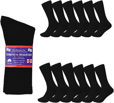 Diabetic Socks, Non-Binding Circulatory Cushion Cotton Crew Socks for Men Women - PremiumBrandGoods