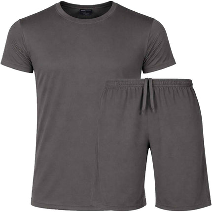 Men’s 2 Piece Athletic Tee & Short Active Set NEW (Sizes- S–3XL) Free Shipping