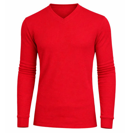 Men's Long Sleeve Waffle Thermal Shirt Tee -Crew Neck Layering Color & Size NEW
