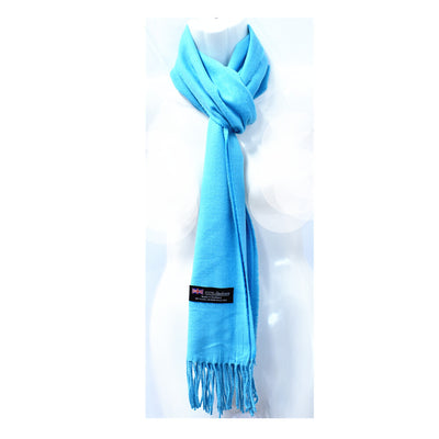 Winter Unisex Plain Solid Scarves 100% Cashmere Wool Warm Scarf Made in Scotland - PremiumBrandGoods
