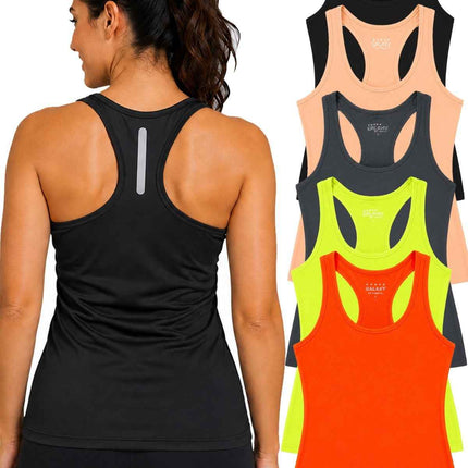 Women's Moisture-Wicking Sport Racerback Tank Tops Shirt 5 PACK(S-3XL) FREE SHIP