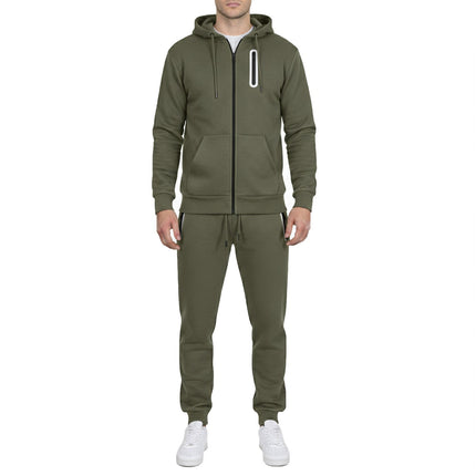 Mens Tech Fleece Hoodie & Jogger Tracksuit 2-Piece Athletic Outfit (Size- S–3XL)