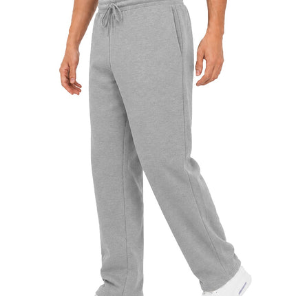 Men's Classic Heavyweight Fleece Sweatpants with Open Bottom (S-3XL) - Free Ship