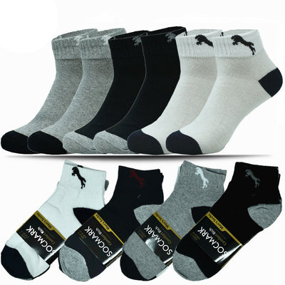 Mens Cotton Ankle Socks 3-12 Pairs Low Cut Athletic Sports Crew Size 9-13 - PremiumBrandGoods