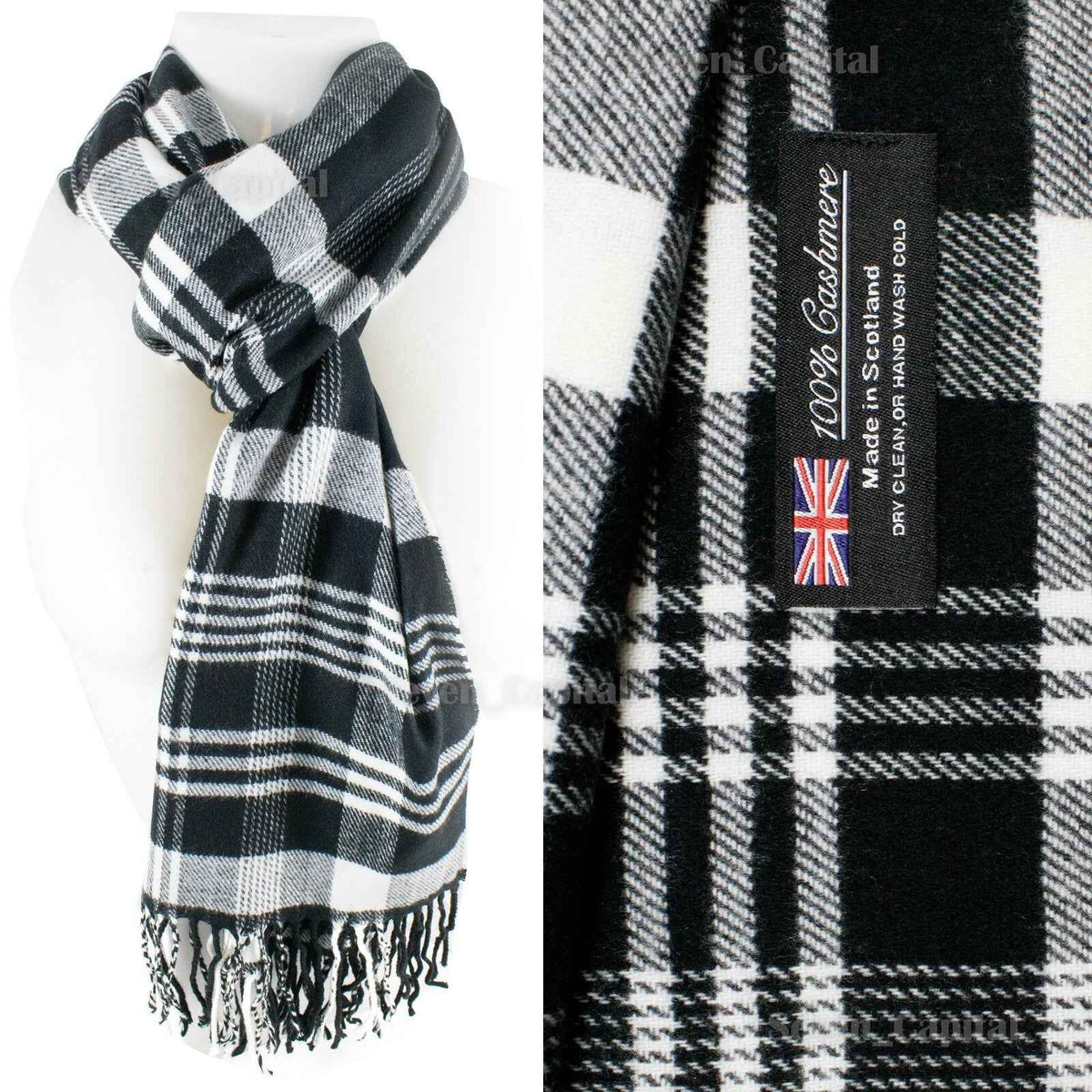 Mens Womens Winter Warm SCOTLAND Made 100% CASHMERE Scarf Scarves Plaid Wool
