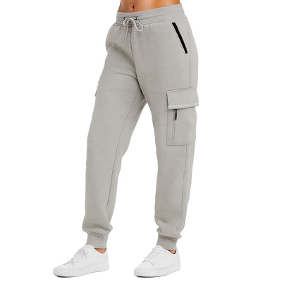 Women's Loose-Fit Fleece-Lined Cargo Jogger Sweatpants, S-2XL