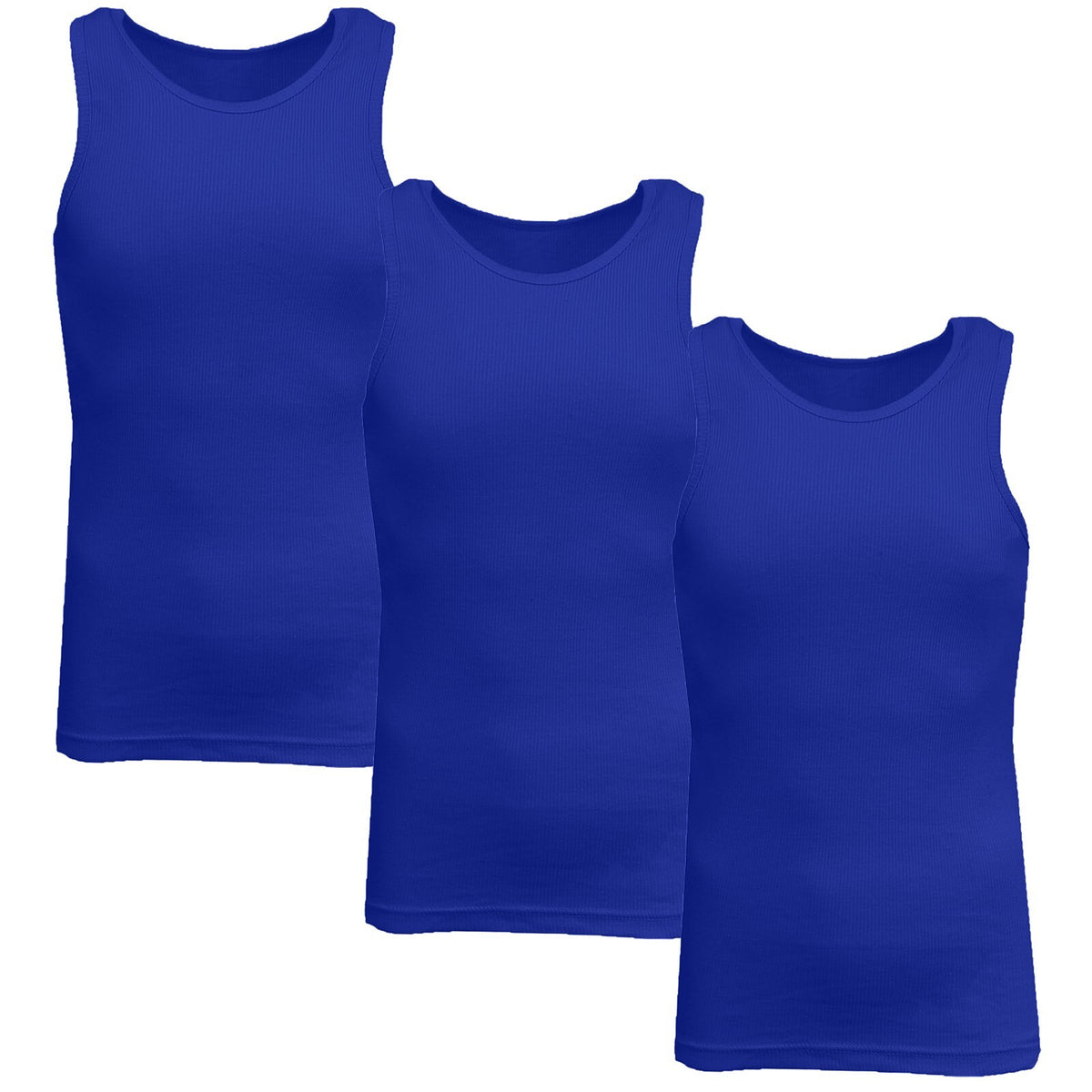 Men's Ribbed Tank Tops, 3-Pack