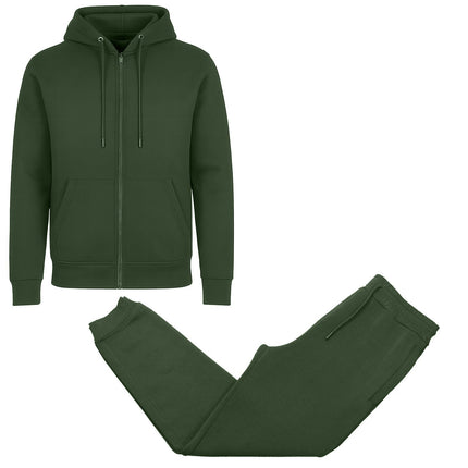 Mens Fleece Hoodie and Joggers Set 2 Piece Full Zip Sweatsuit Outfit Gym (S-3XL)