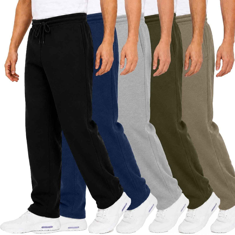 Men's Classic Heavyweight Fleece Sweatpants with Open Bottom (S-3XL) - Free Ship
