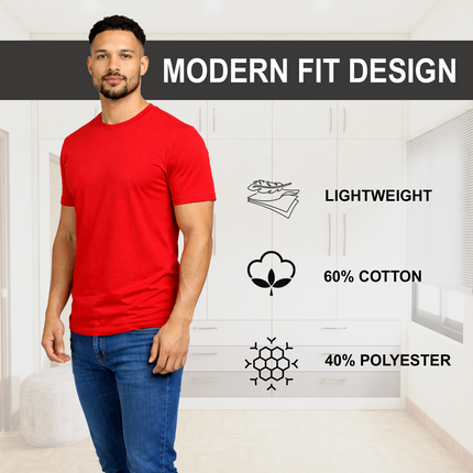 Men’s 2-Pack Everyday Wear Crew Neck Cotton Blend T-Shirt (S – 3XL) (FREE SHIP)