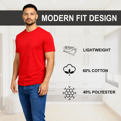 Men's Everyday Cotton Blend Crew Neck T-Shirts, 2-Pack, S-3XL
