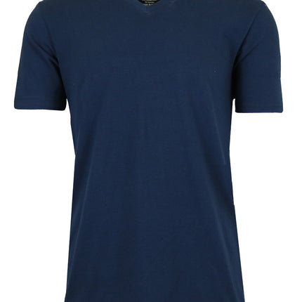 Mens Short Sleeve V-Neck Cotton Blend Stretch Tee Undershirt (M-2XL)
