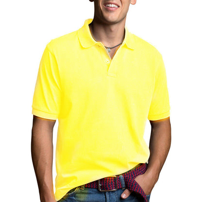 Men's Polo Shirt Dri-Fit Golf Sports Plain Cotton Jersey T Shirt Short Sleeve - PremiumBrandGoods