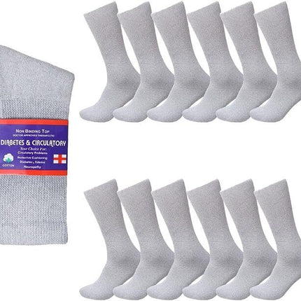 Diabetic Socks, Non-Binding Circulatory Cushion Cotton Crew Socks for Men Women - PremiumBrandGoods