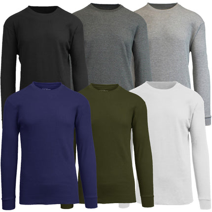Men's 3-Pack Classic Soft Knit Thermal Shirts – Ribbed & Warm (Sizes- S-2XL) NEW