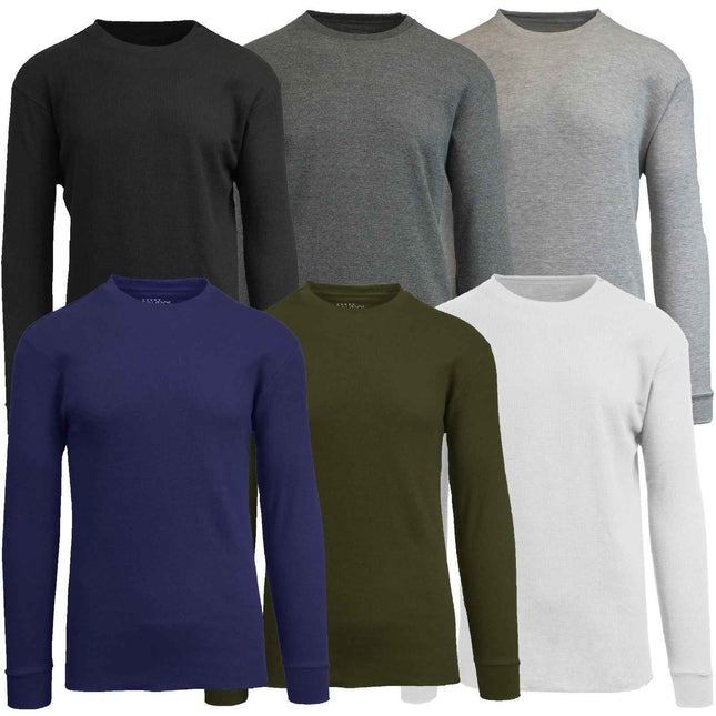 Men's 3-Pack Classic Soft Knit Thermal Shirts – Ribbed & Warm (Sizes- S-2XL) NEW