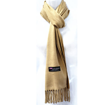 Winter Unisex Plain Solid Scarves 100% Cashmere Wool Warm Scarf Made in Scotland - PremiumBrandGoods