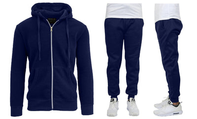 Men's Fleece-Lined Hoodie & Jogger Sweatpants Set, S-2XL