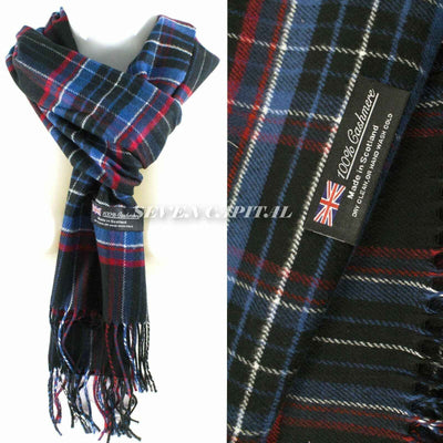 Mens Womens Winter Warm SCOTLAND Made 100% CASHMERE Scarf Scarves Plaid Wool