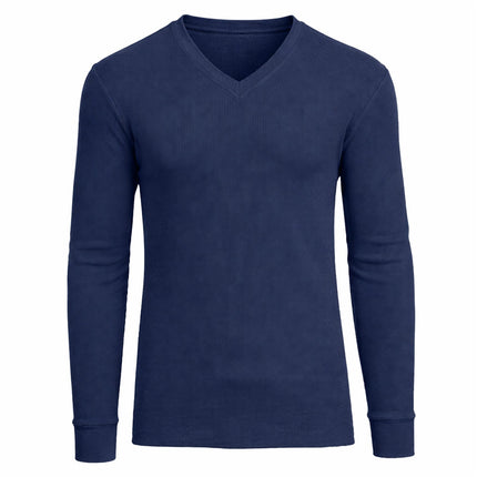 Men's Long Sleeve Waffle Thermal Shirt Tee -Crew Neck Layering Color & Size NEW
