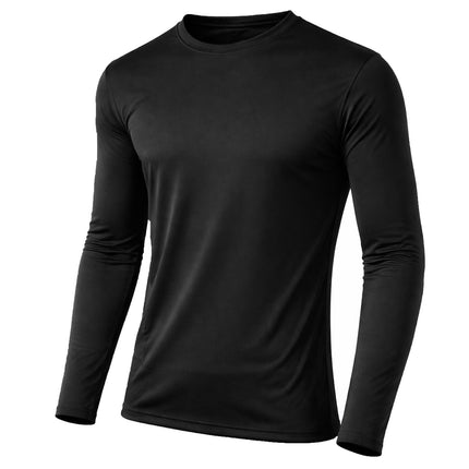 Mens Long Sleeve Crew Neck & Performance Tees Layer Lounge Gym Work Casual NEW