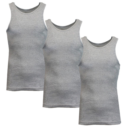 Men's 3 Pack Ribbed Tank Top Shirts Muscle Sleeveless Gym Beach Undershirt NWT