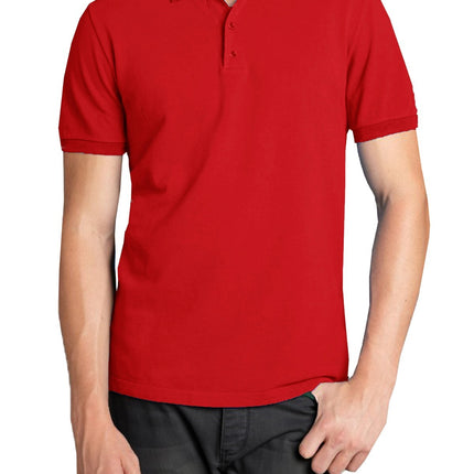 Men Heathered Polo Shirt New Standard Neck Classic NWT Uniform Lounge