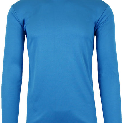 Mens Long Sleeve Crew Neck Performance Tees Layer Lounge Gym Work Casual NEW