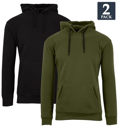 Men's Heavyweight Fleece-Lined Pullover Hoodie, 2-Pack, M-2XL