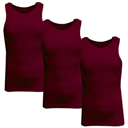 Men's 3 Pack Ribbed Tank Top Shirts Muscle Sleeveless Gym Beach Undershirt NWT