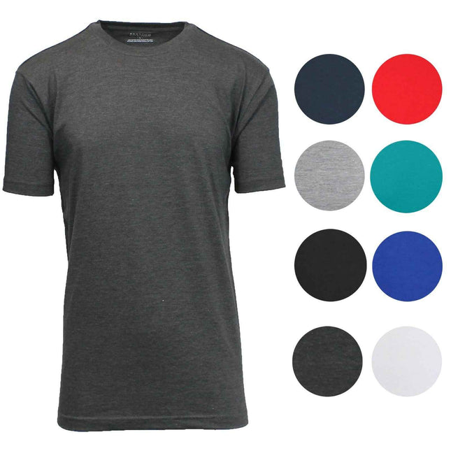 Mens Short Sleeve Brushed Cotton Regular Tee T-Shirt Summer Colors Lounge 4-Pack