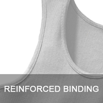 Men’s Ribbed Classic Crew Neck Tank Tops Undershirts Soft Cotton Blend 5-Pack
