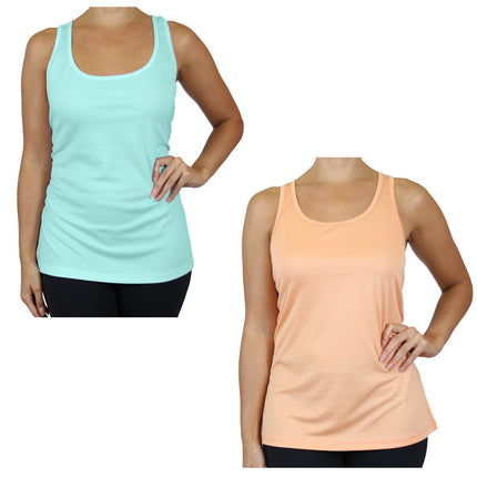 Women's Moisture-Wicking Sport Racerback Tank Tops Shirt 2 PACK(S-3XL) FREE SHIP