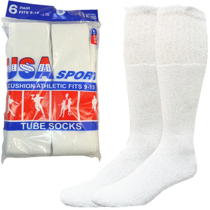 Men Athletic Socks Cotton Sports Solid Tube Socks sox Sizes 9-15 - PremiumBrandGoods