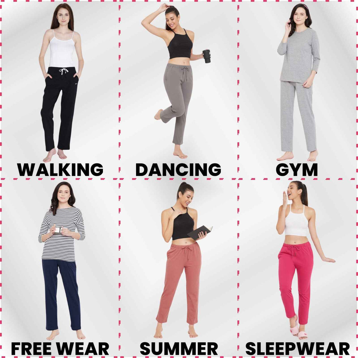 New 3-Pack Women's Loose Fit Classic Lounge Pants (Sizes: S-3XL) Free Shipping