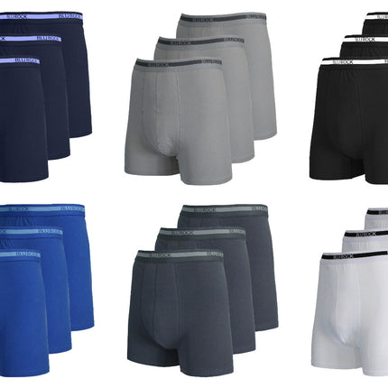 Men's  Stretch Cotton Boxer Briefs (6-Pack) (Sizes: S-2XL) NWT Free Shipping